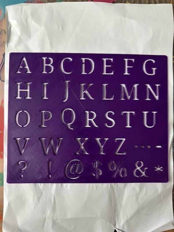 Stencil  - Schablone ABC - Updated