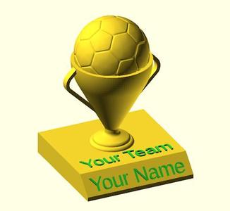 Soccer Trophy (OpenSCAD) Improved