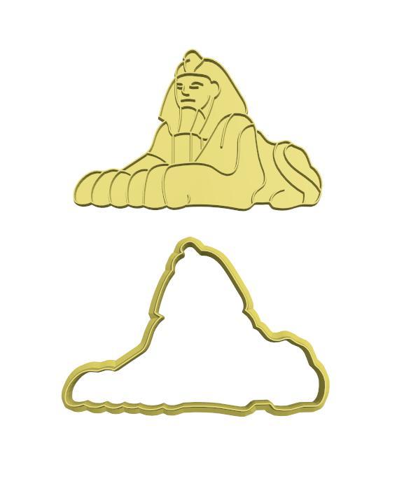 Ancient Egypt Sphinx of Giza cookie cutter and stamp