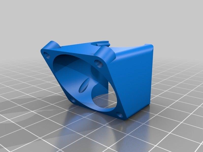 E3D V6 inclined fan duct