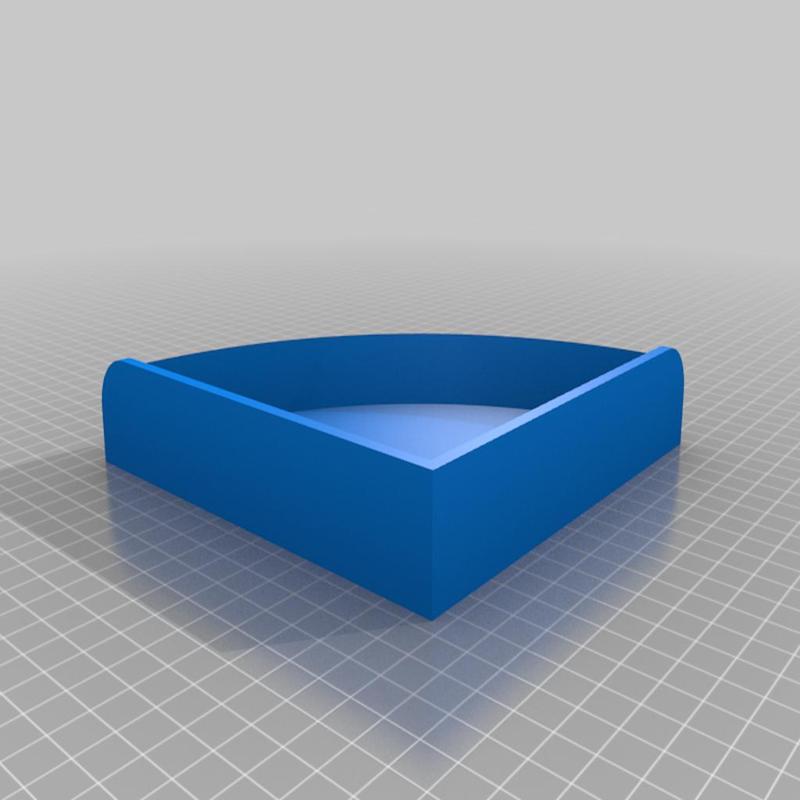 Shallow corner shelf