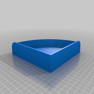 Shallow corner shelf