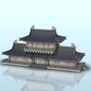 Asian palace with floor 23 - Asia Terrain Clash of Katanas Tabletop RPG terrain China Korea WW2