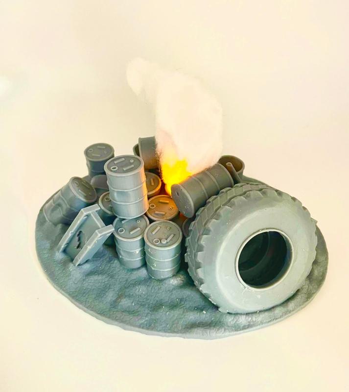 Burning Pile o' Scrap and Barrels