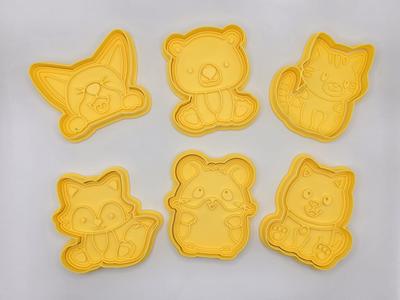 Animal Cutter Cookie Playdoh Stamp Pack