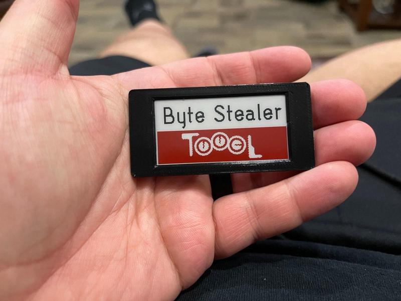 Name Badge Holder for Waveshare 212x104, 2.13inch E-Ink raw display panel