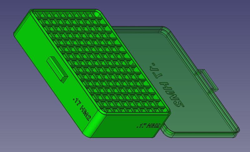 .17 HM2, Head Up, Snug Snap Latch Modular Ammo Box