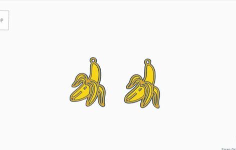 banana earring banana earring banana earring key ring pendant