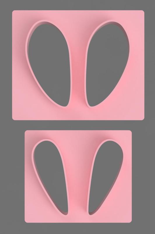 BUNNY EARS CUTTERS FOR COOKIE AND FONDANT