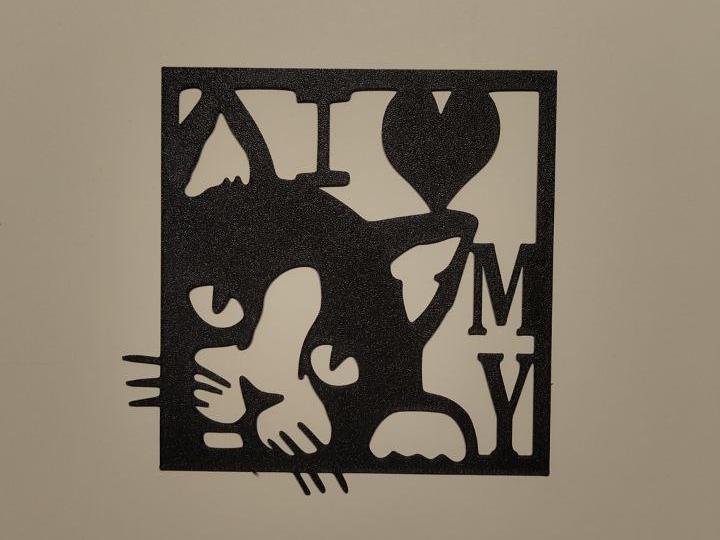 I love my - cat wall art
