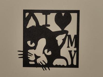 I love my - cat wall art