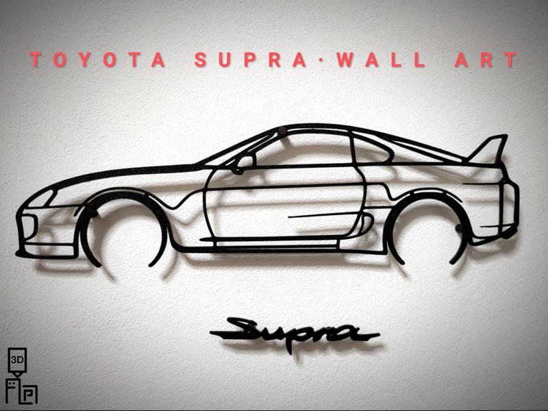 Toyota SUPRA wall art silhouette 