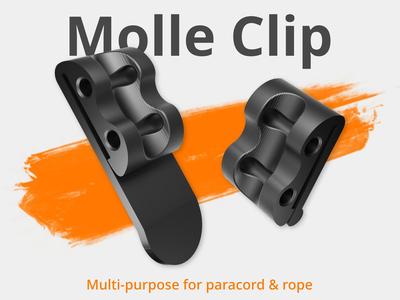 Multi-purpose Molle Clip for paracord & rope