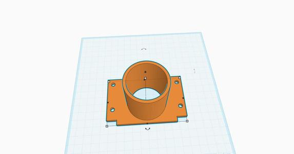 A dust collector adapter for the ryobi router table.