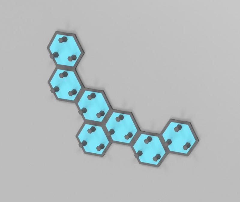 Jewelry wall  - Fully printable, modular wall mount for jewelry or other items