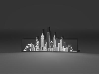 New York Skyline Lightbox