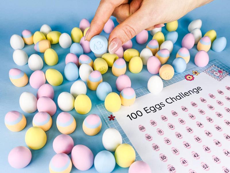 The 100 Hidden Eggs Challenge Easter Game + PDF