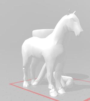 Robert vase with horse