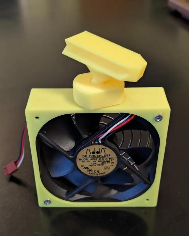 92mm Fan Mount with Lockable Ball Joint (Print in Place)   