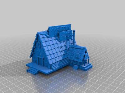 Mistery Shack but with a couch at the back