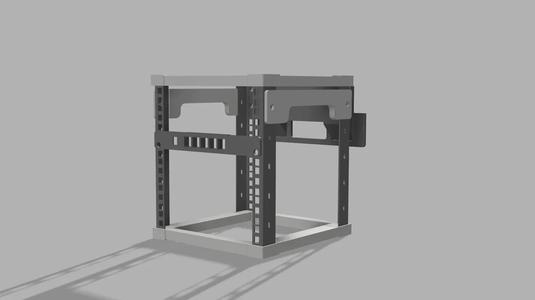 Mini rack - Patchpanel with Fiber coupler   