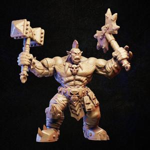 Ork warrior with dual axes