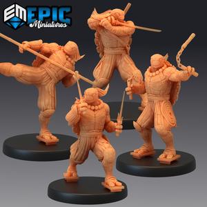 Ninja Tortle Set / Japanese Turtle Warrior / Tortoise Samurai Collection