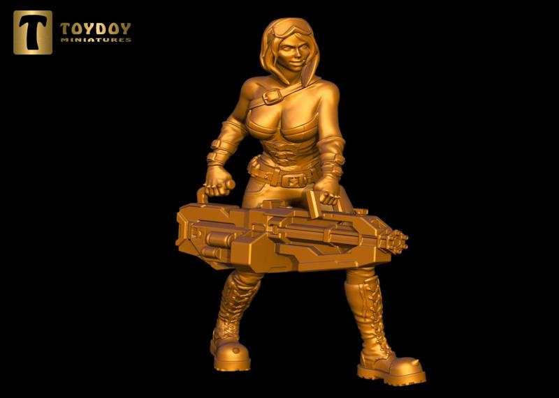 SCI-FI Miniature women soldier (Model 25)