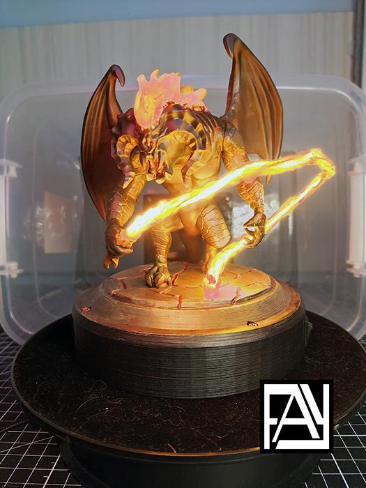 Balrog glowing flames