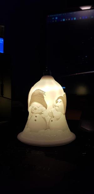 Christmas Lithophane Bell Decoration