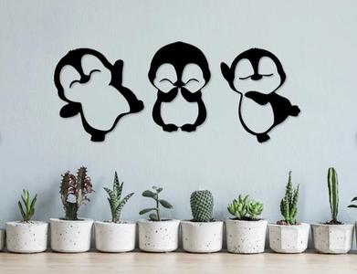 Wall Art: 3 cute Penguins