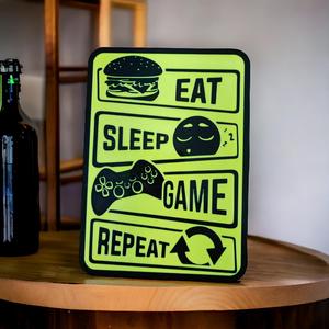 Gamer Zone Plate Eat Sleep Game Repeat