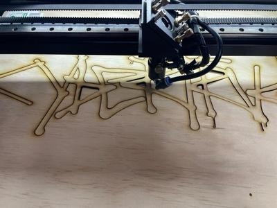Cybertruck logo, optimised for Laser cutters and printers