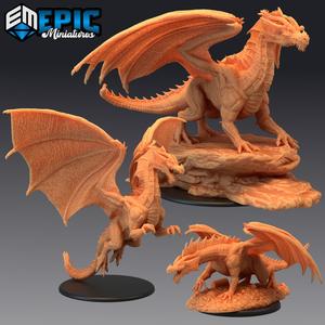 Fire Dragon Set / Classic Mountain Encounter / Red Flame Drake