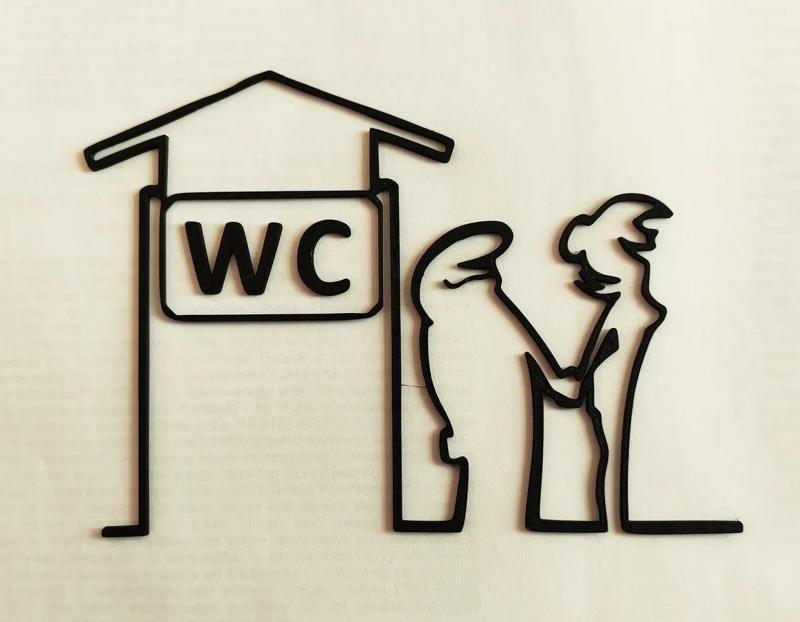 WC door hanger from the iconic cartoon "La Linea" Balum Balum.   