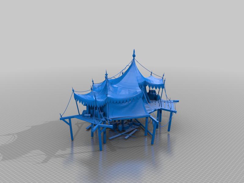 raised tent