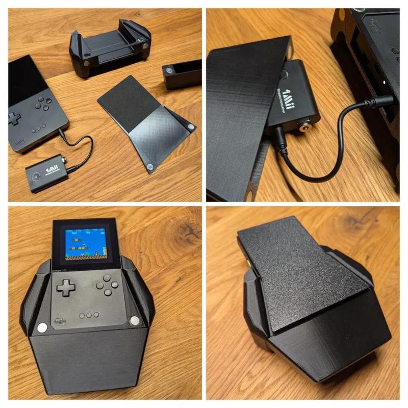 Analogue Pocket grip with (magnetic) add-on box and front-cover   