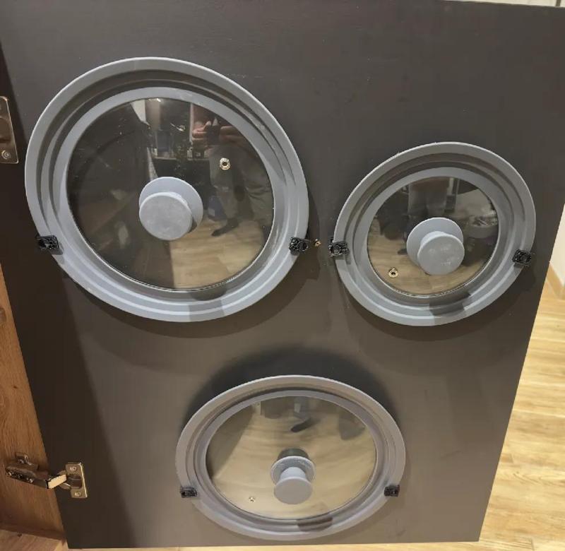 Universal mounting for pot lids   