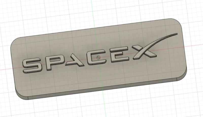 SpaceX Logo Lamp