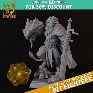 Pristinus Silvermane - Pit Fighters - Titan Forge Miniatures May 2021