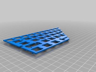 60% ANSI Keyboard Plate - Split 2 - with Pegs