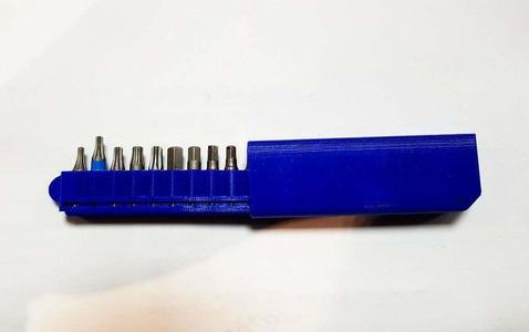 Box for pocket screwdriver bits.