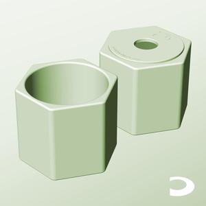 CH128-130-P Pierced Modular Stacking Storage Box Bin Container Planter Lamp Shade | Printable Objects - Infinite Containers | stl file for 3d printing