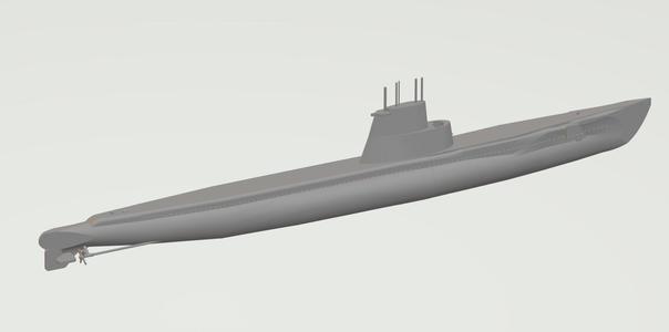 1/350 Scale USS Mapiro SS-376 Fleet Snorkel Class 1959.stl