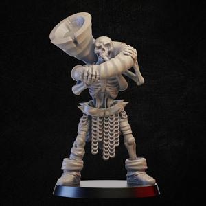 Skeleton with battle horn