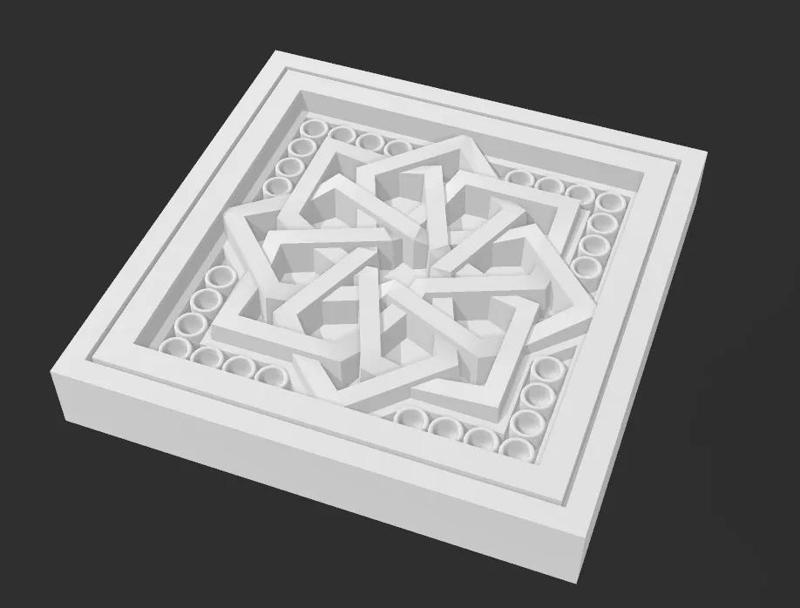 Andalusian wall decor - Islamic pattern design   