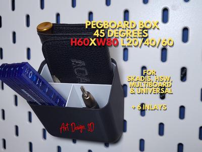45 degrees Pegboard Box H60xW80 L20-60