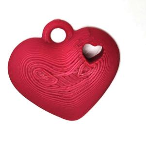 double heart key chain pendant necklace valentines day 