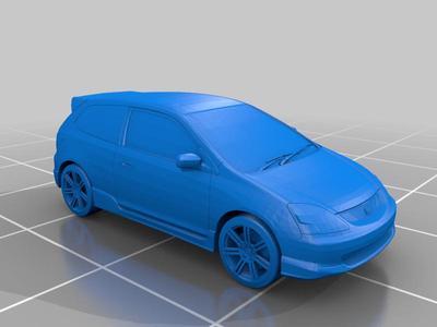 N Scale civic hatchback remix