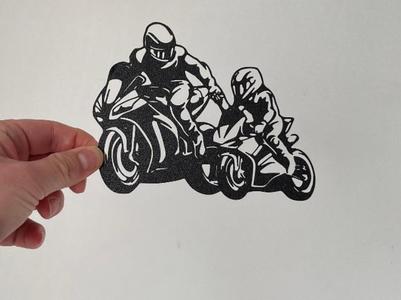 Wall Art Motorcycle - Dad And Son